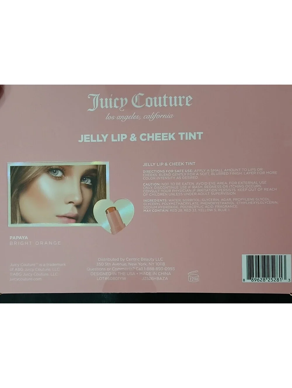 Juicy Couture Jelly Lip and Cheek Tint 4 Pack Set Cooling Blendable Easy Use NIB